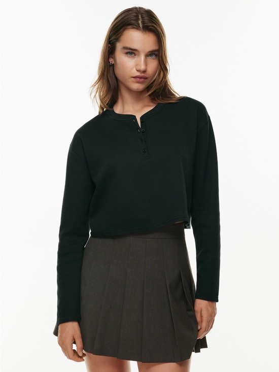 Aritzia Tops - Aritzia/Sunday Best Black Waffle Cropped Long Sleeve Top